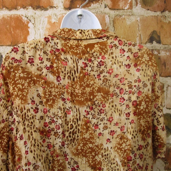 Kathie Lee top 100% Rayon button down Extra Lg - Picture 7 of 8